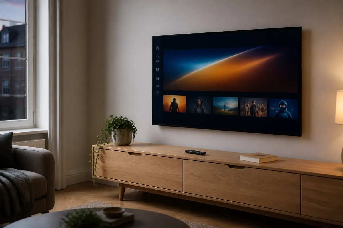 Living room TV ready for Anytime TV setup